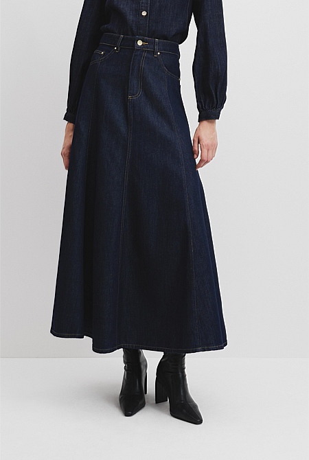 Denim Maxi Skirt