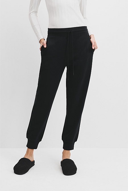 Australian Cotton Rib Cuff Track Pant