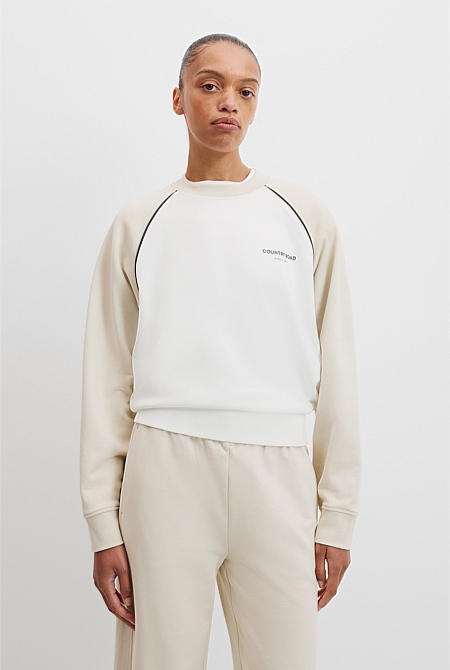 Australian Cotton Colour Block Crew Sweat