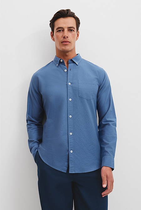 Regular Fit Australian Good Earth Cotton Oxford Shirt