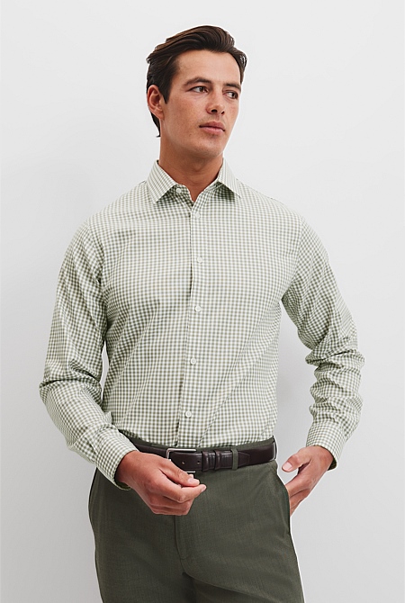 Regular Fit Gingham Travel Shirt