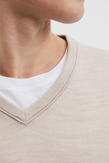 Verified Australian Merino Wool V-Neck Knit