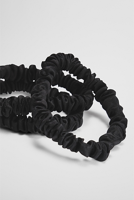 Small Silk Scrunchie Pack of 3