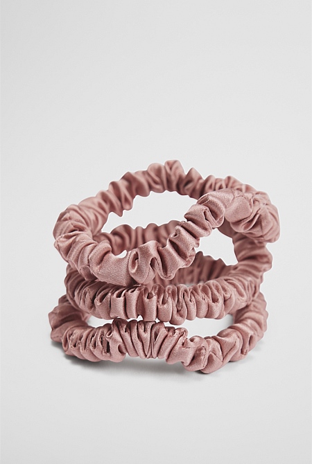 Small Silk Scrunchie Pack of 3