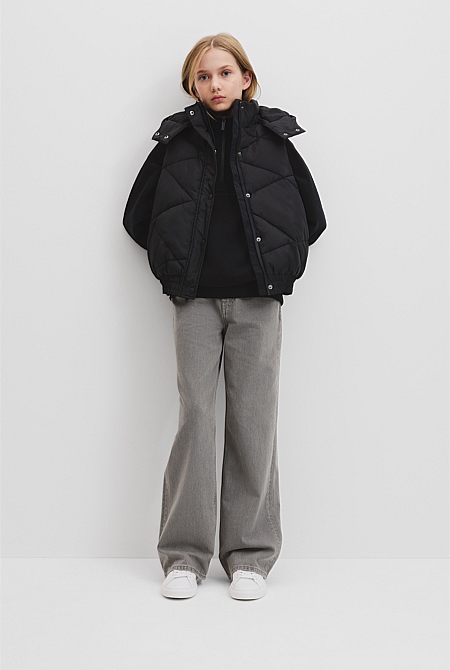 Teen Recycled Polyester Puffer Vest
