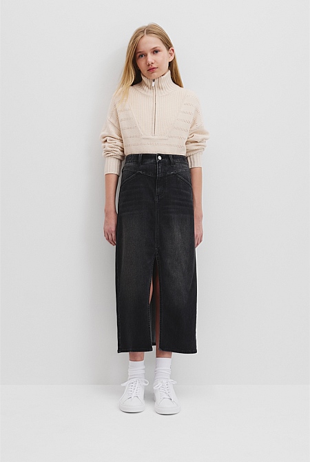 Teen Half Zip Knit