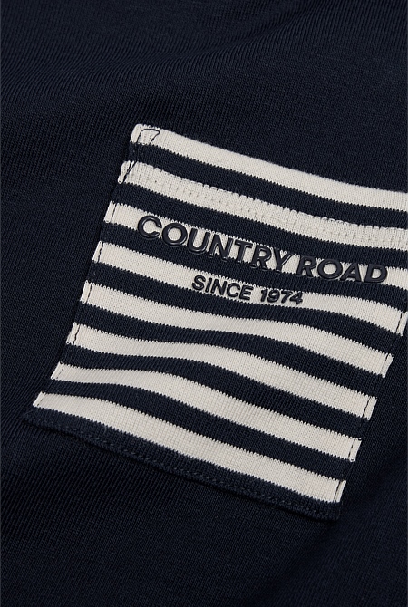 Cotton Long Sleeve Pocket T-Shirt