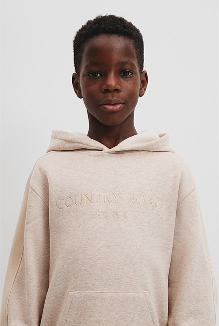 Organically Grown Cotton Panelled Hooded Sweat