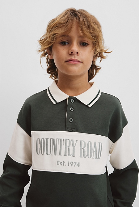 Organically Grown Cotton Stripe Rugby Top