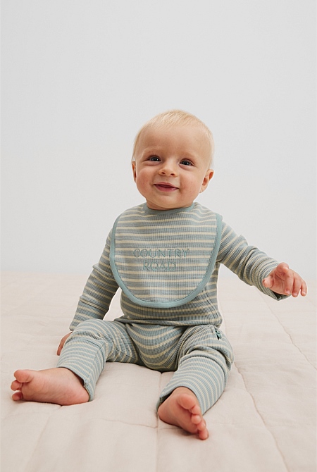 Organically Grown Cotton Waffle Bib
