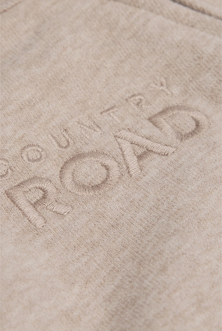 Organically Grown Cotton Blend Logo Zip Jumpsuit