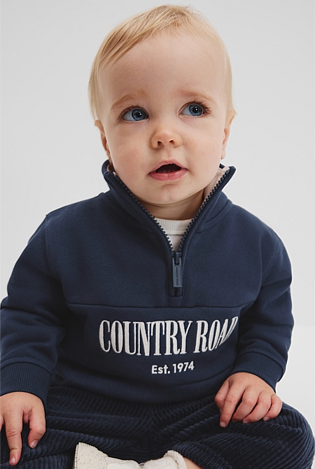 Verified Australian Cotton Heritage Half Zip Sweat