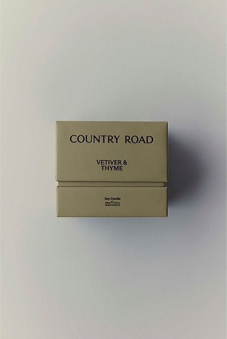 Australian Made Vetiver & Thyme Candle 240g Australian Made Vetiver & Thyme Candle 240g