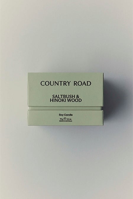 Australian Made Saltbush & Hinoki Wood Candle 70g