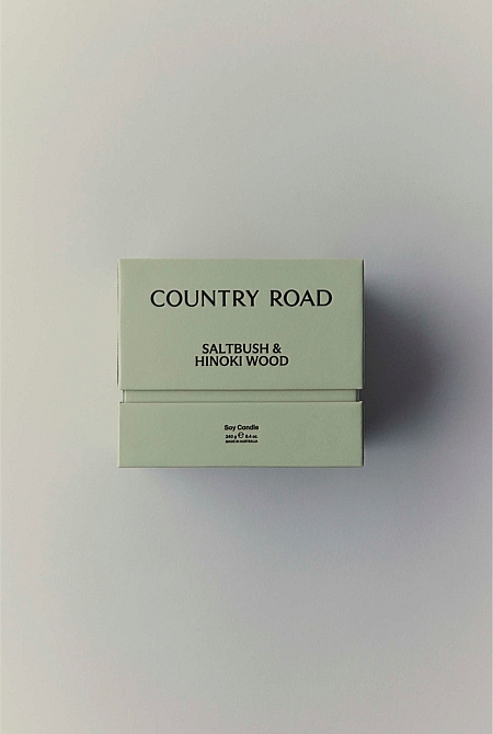 Australian Made Saltbush & Hinoki Wood Candle 240g