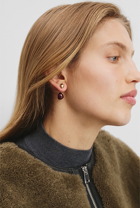 Enamel Drop Earring