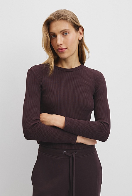 Australian Cotton Fitted Rib Top