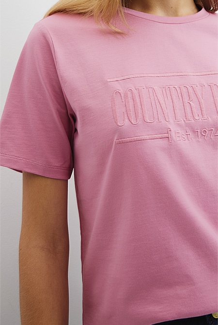 Verified Australian Cotton Heritage Embroidered T-Shirt