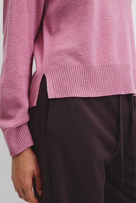 Organically Grown Cotton Linen Crew Knit