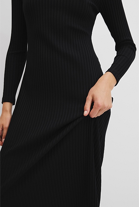 Long Sleeve Rib Dress