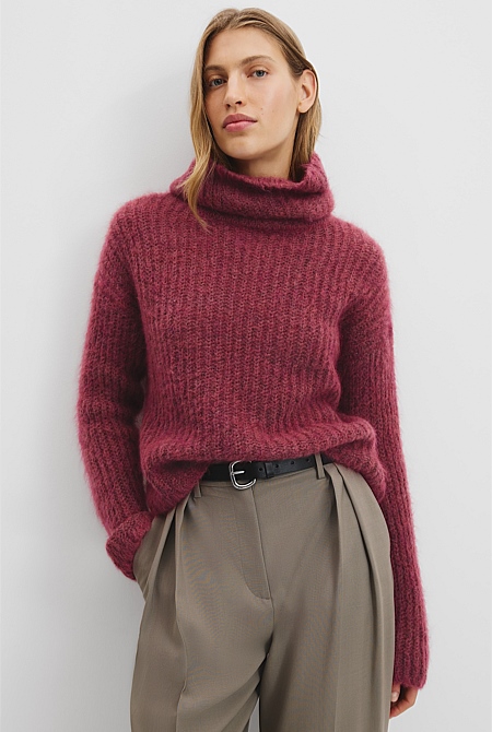 Funnel Neck Lofty Knit