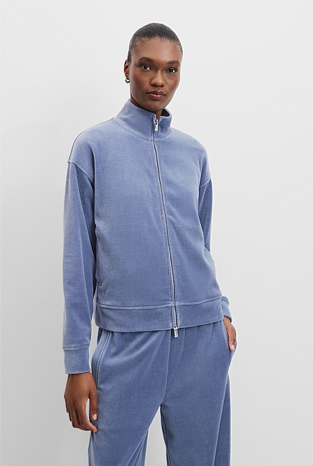 Velour Track Jacket