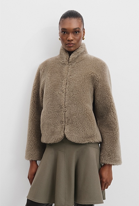 Shearling Crop Jacket