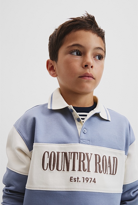 Organically Grown Cotton Stripe Rugby Top