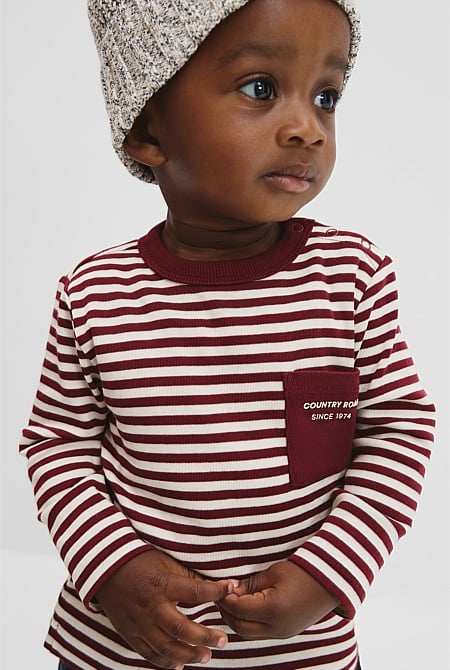 Organically Grown Cotton Long Sleeve Pocket T-Shirt