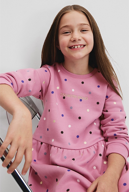 Organically Grown Cotton Star Sweat Dress