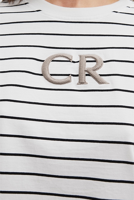 Australian Cotton CR Logo Stripe T-Shirt
