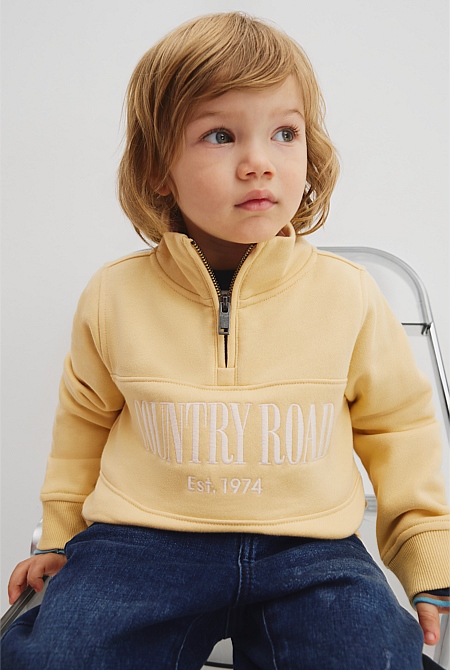 Verified Australian Cotton Heritage Half Zip Sweat