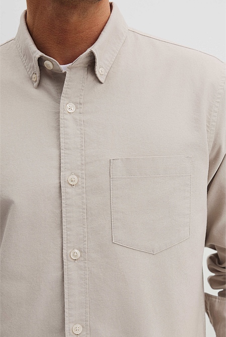Regular Fit Australian Good Earth Cotton Oxford Shirt