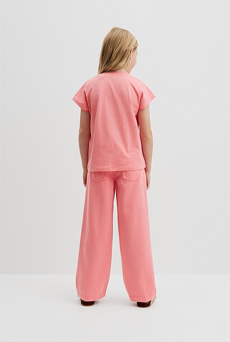 Organically Grown Cotton Sequin Logo T-Shirt