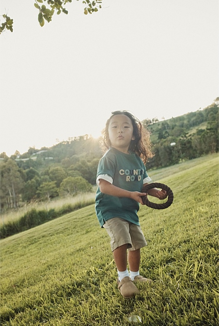 Organically Grown Cotton Boucle Logo T-Shirt