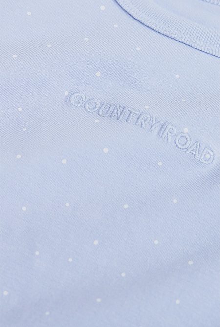 Frill Long Sleeve Logo Bodysuit