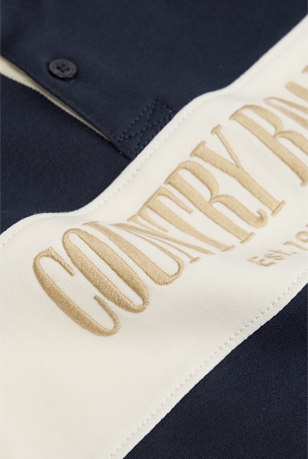 Organically Grown Cotton Logo Rugby T-Shirt