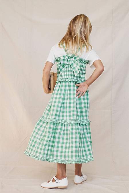 Gingham Midi Dress