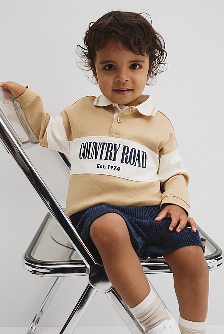 Organically Grown Cotton Logo Rugby T-Shirt Organically Grown Cotton Logo Rugby T-Shirt