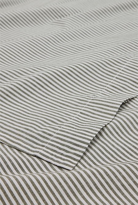 Brae Australian Cotton Stripe King Flat Sheet