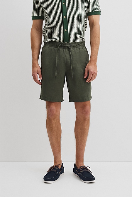 Organically Grown Linen Drawcord Short