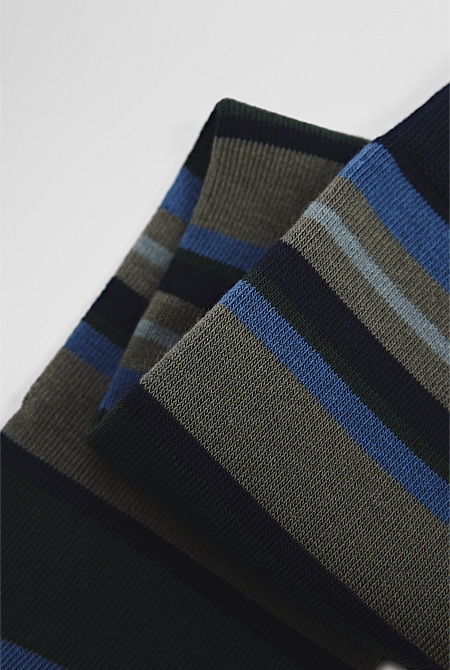 Australian Cotton Blend Stripe Sock