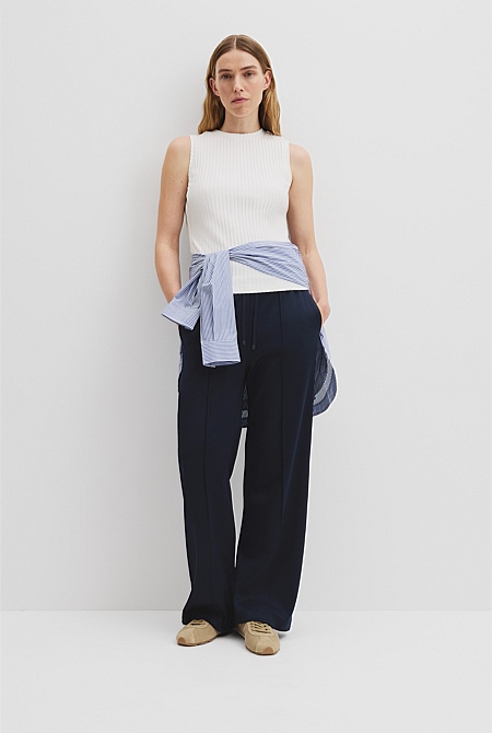 High Neck Rib Tank