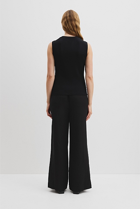 High Neck Rib Tank