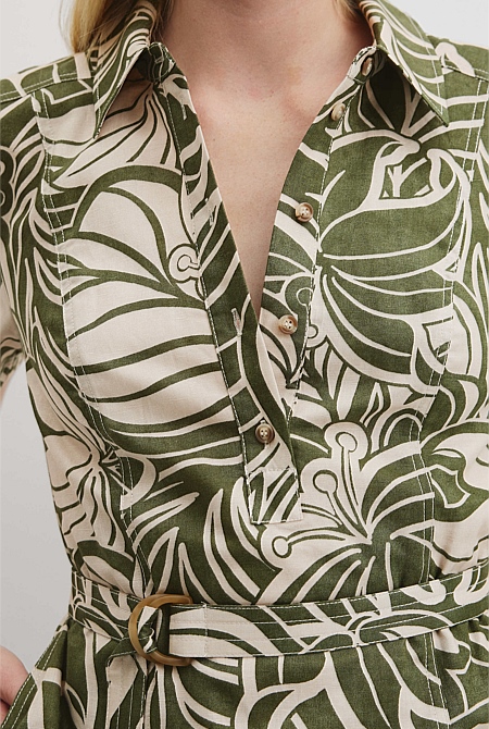 Print Flared Mini Dress