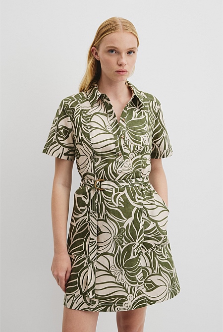 Print Flared Mini Dress