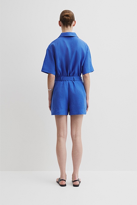 Organically Grown Linen Tuck Front Short