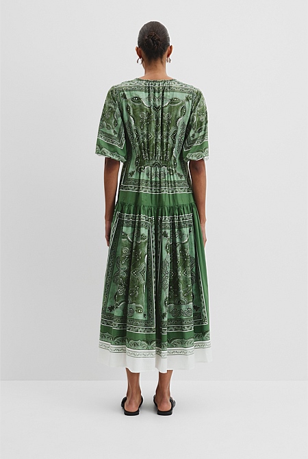 Scarf Print Maxi Dress