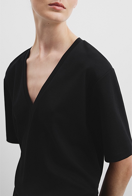 V-Neck Longline T-Shirt