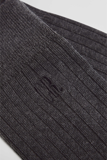Australian Cotton Blend CR Rib Crew Sock